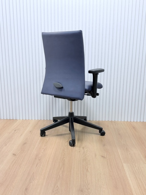 Bureaustoel Comforto Haworth D5585 | Blauw Leer | NEN 1335 gecertificeerd - Afbeelding 2