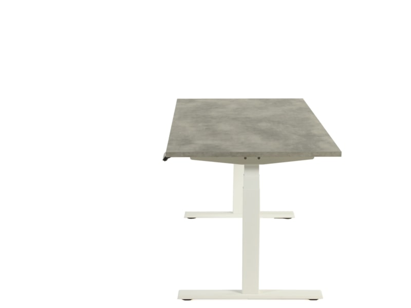Elektrisch zit-sta bureau wit | Betongrijs blad 160x80cm | - Afbeelding 2
