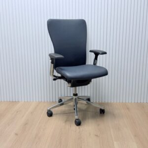 Bureaustoel Comforto Haworth Zody | Blauw leer | NPR 1813 gecertificeerd