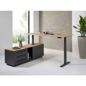 Directie Hoekbureau zit-sta KMA | Elektrisch Verstelbaar | 224x180 cm