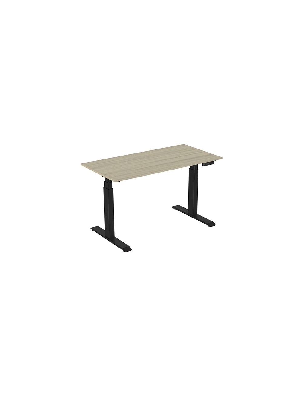 Elektrisch zit-sta bureau zwart | Ropson eiken blad 200x100cm | - Afbeelding 3