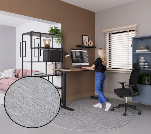 Vloerkleed Halo | grijs | 200cm rond