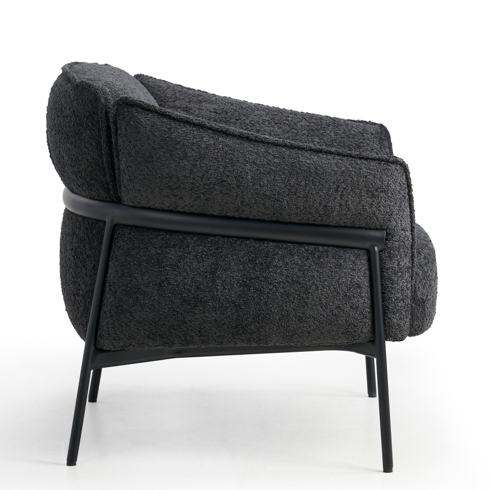 Fauteuil stoel met armleuningen | Stijlvolle gestoffeerde fauteuil - Afbeelding 2