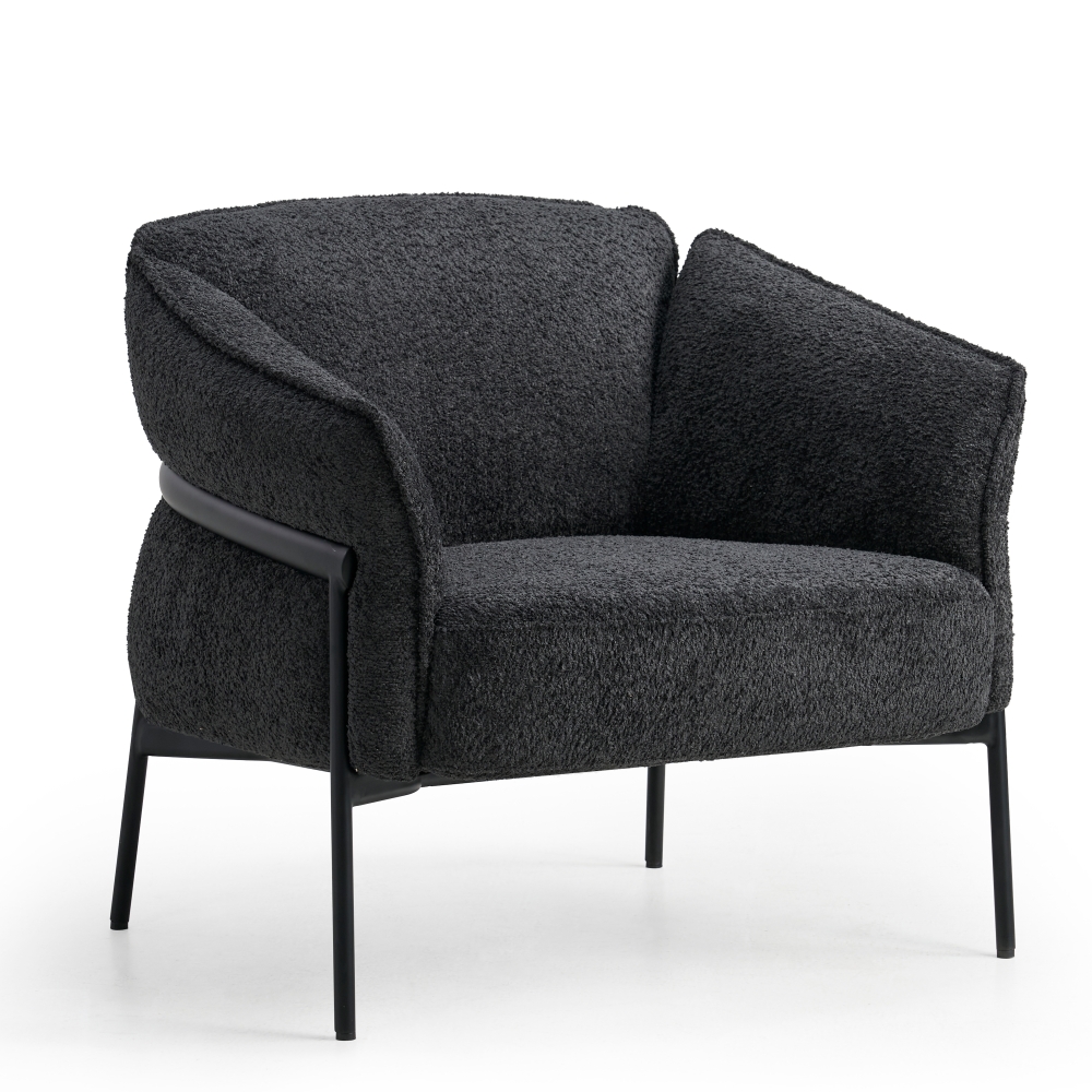 Fauteuil stoel met armleuningen | Stijlvolle gestoffeerde fauteuil