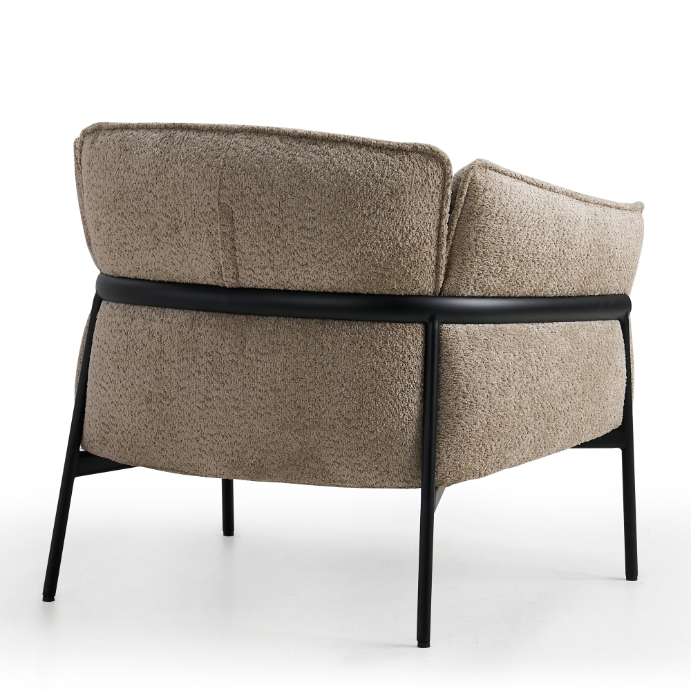 Fauteuil stoel met armleuningen | Stijlvolle gestoffeerde fauteuil - Afbeelding 3