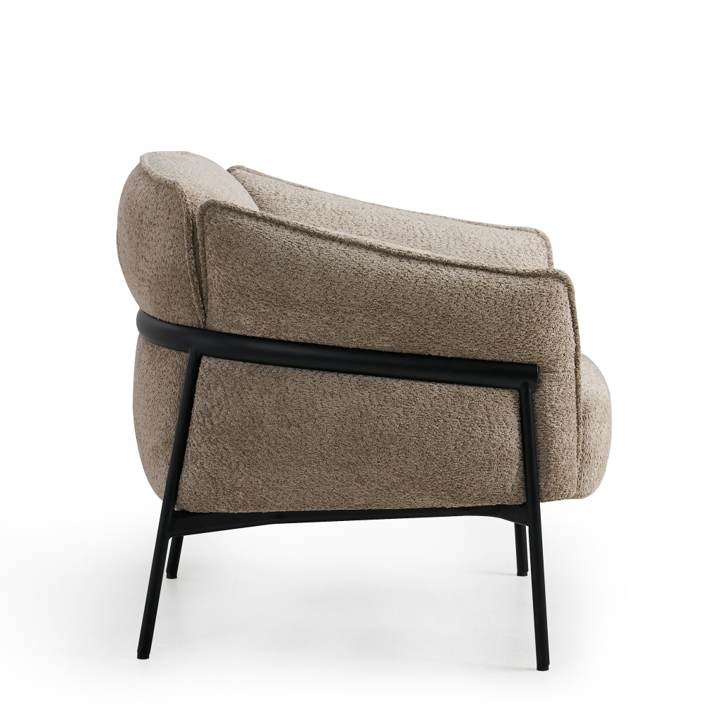 Fauteuil stoel met armleuningen | Stijlvolle gestoffeerde fauteuil - Afbeelding 2