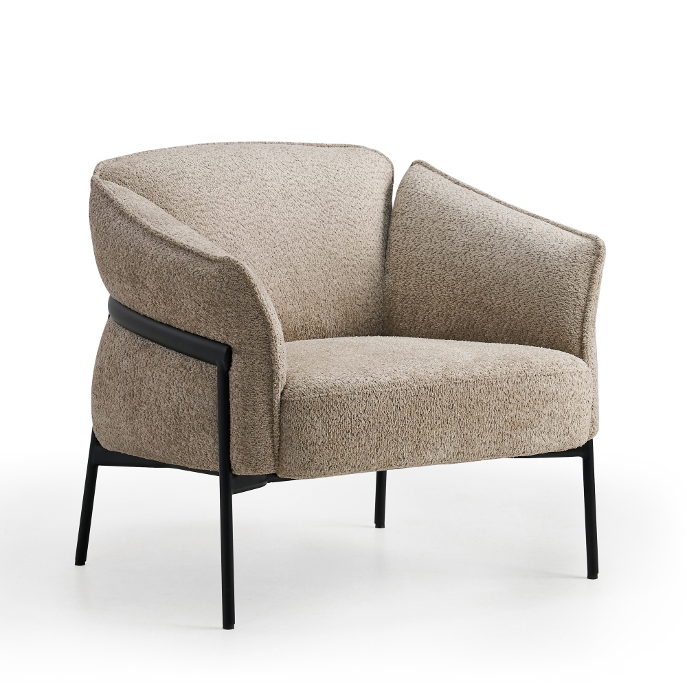 Fauteuil stoel met armleuningen | Stijlvolle gestoffeerde fauteuil